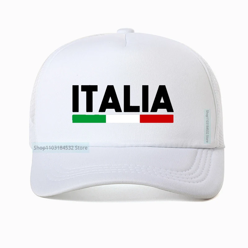 Italia Italy Italian Flag Baseball Cap Unisex Adjustable Snapback hats Classic Mesh Breathable Trucker hat Outdoor Visor caps