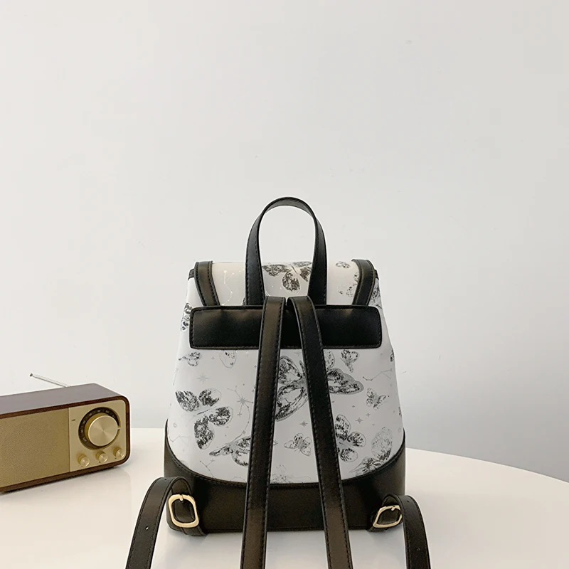 Female Backpack Butterfly Print Bags for Women Trend 2024 Waterproof Aesthetic Backpack Designer Luxury Bag Shoulder Satchels