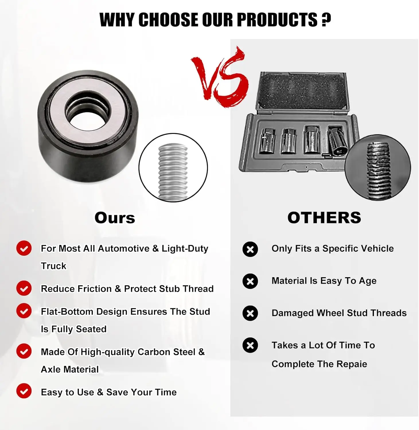 22800 مثبت مسمار العجلة، أداة تثبيت مسمار العجلة، آمنة، توفر الوقت، جهد، لمعظم عجلات السيارات والخدمة الخفيفة