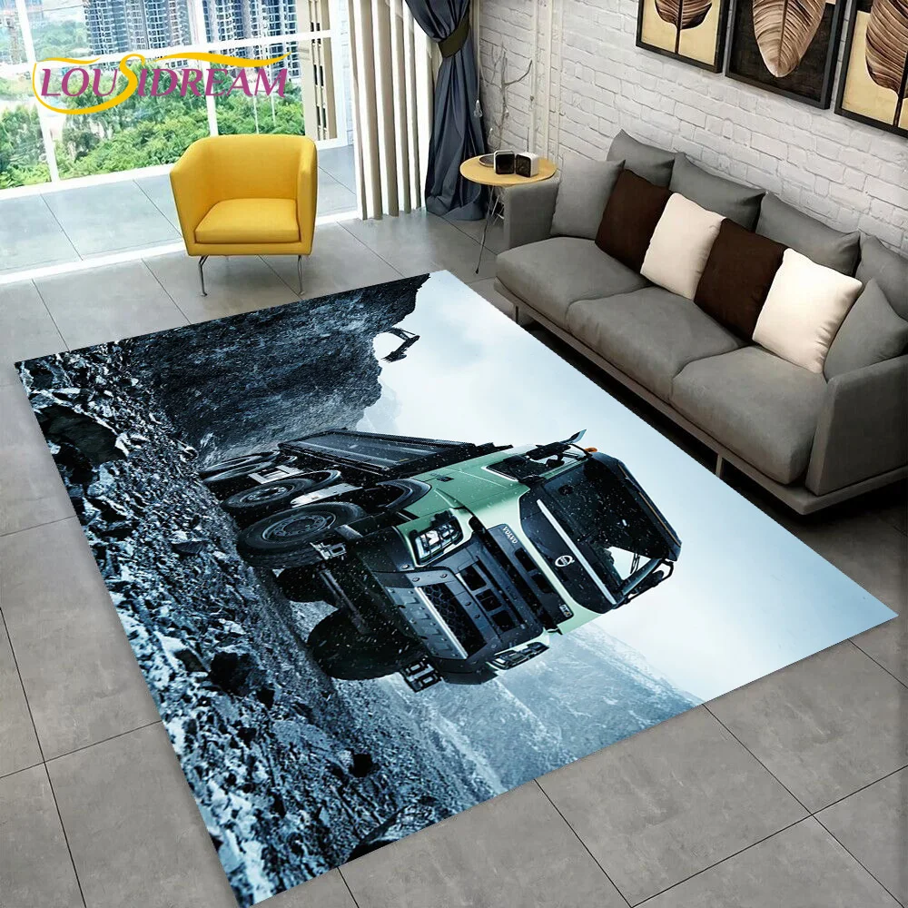 3d volvo lkw lkw teppich teppich für wohnzimmer schlafzimmer wohnkultur, boden matte rutsch feste dekoration für sofa fuß matte motorrad kind