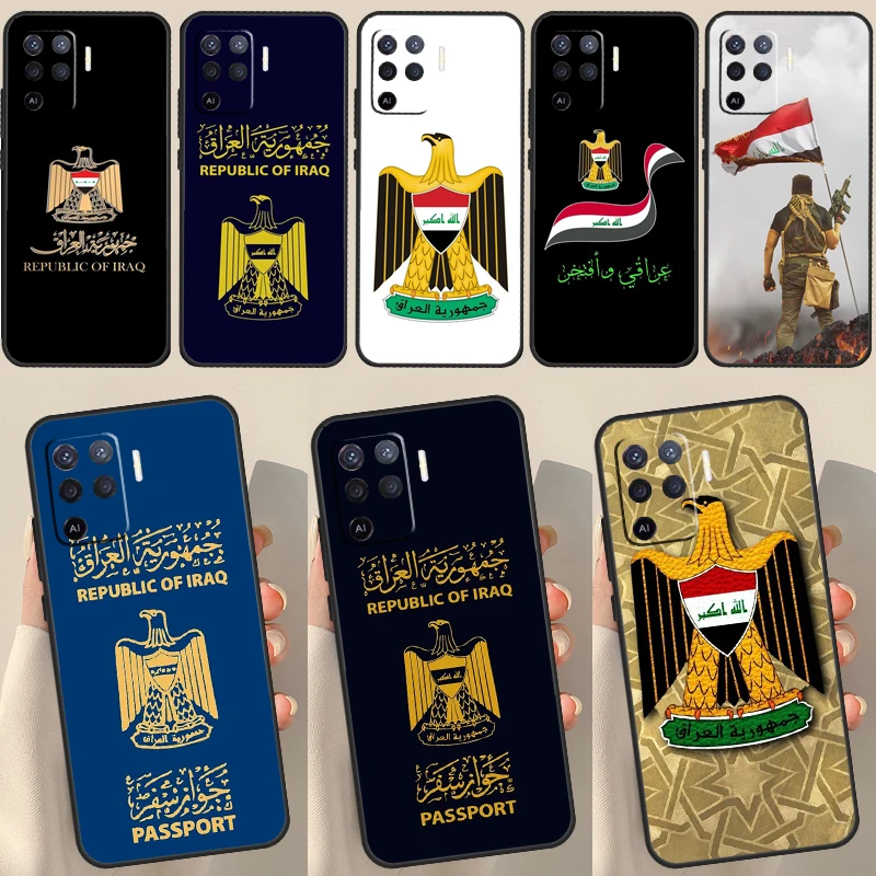 Iraqi Iraq National Flag Case For OPPO A74 A94 A54 A1K A15 A16 A52 A72 A83 A91 A93 A53S A5 A9 A31 A53 2020 Cover