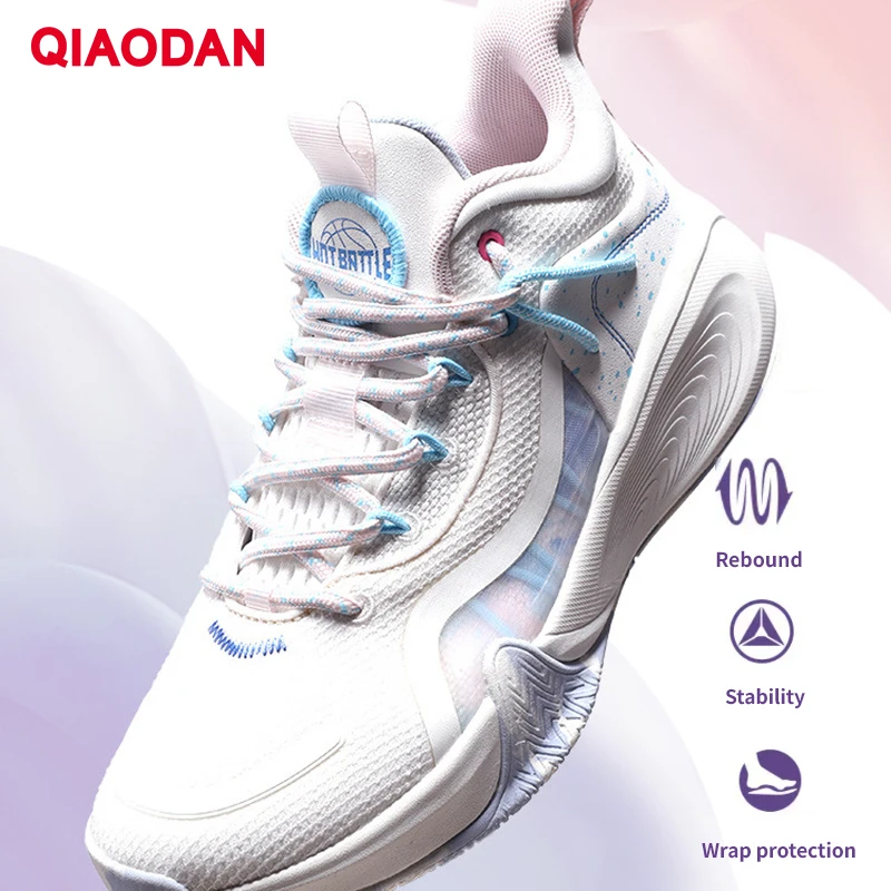 

QIAODAN Basketball Shoes for Women 2023 New Anti-Slippery Hard-Wearing Professional Breathable Outdoor Sneakers XM16232002