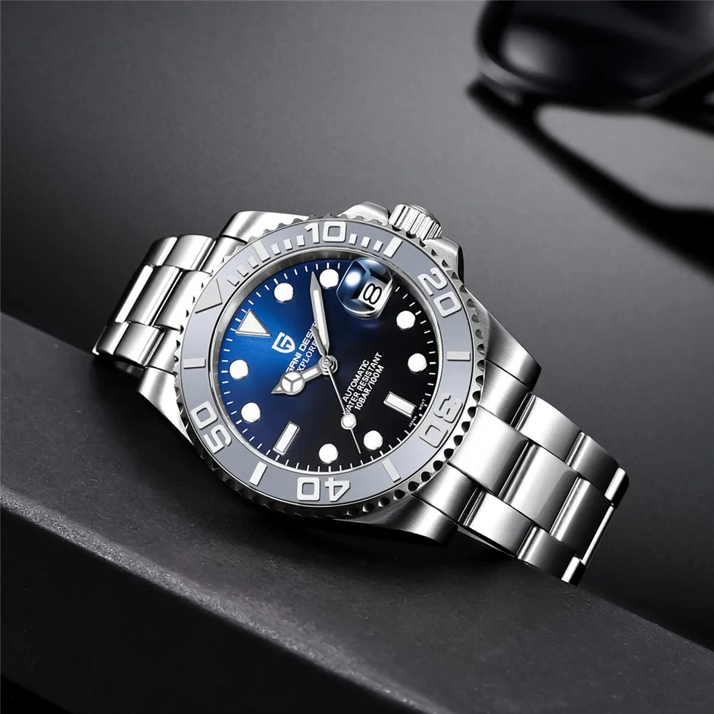 PAGANI DESIGN Original 40MM männer Automatische Mechanische Uhren Luxus Edelstahl Wasserdichte Uhr für Männer Reloj PD1651