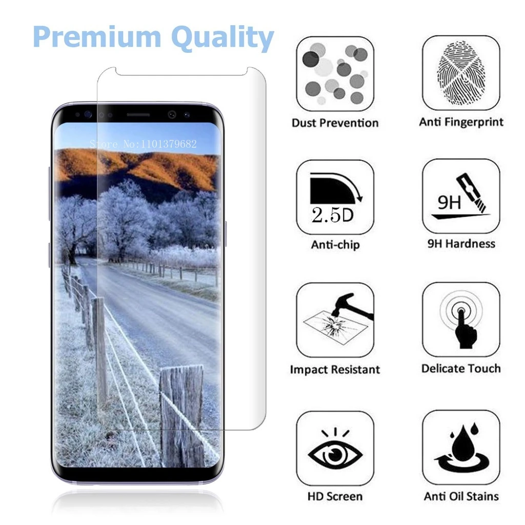 Samsung Galaxy S9 S8 Note 8 9  S10 S10E S10PLUS 3D Curved HD Clear Tempered Glass Screen Protector