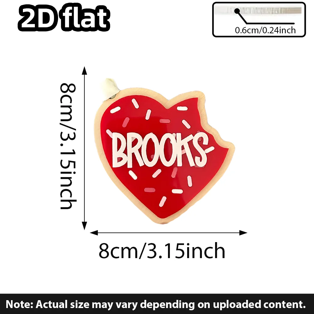 قطعة واحدة من علامة اسم عيد الحب، علامة اسم السلة على شكل قلب، علامة هدية عيد الحب الشخصية، ديكور عيد الحب للأطفال