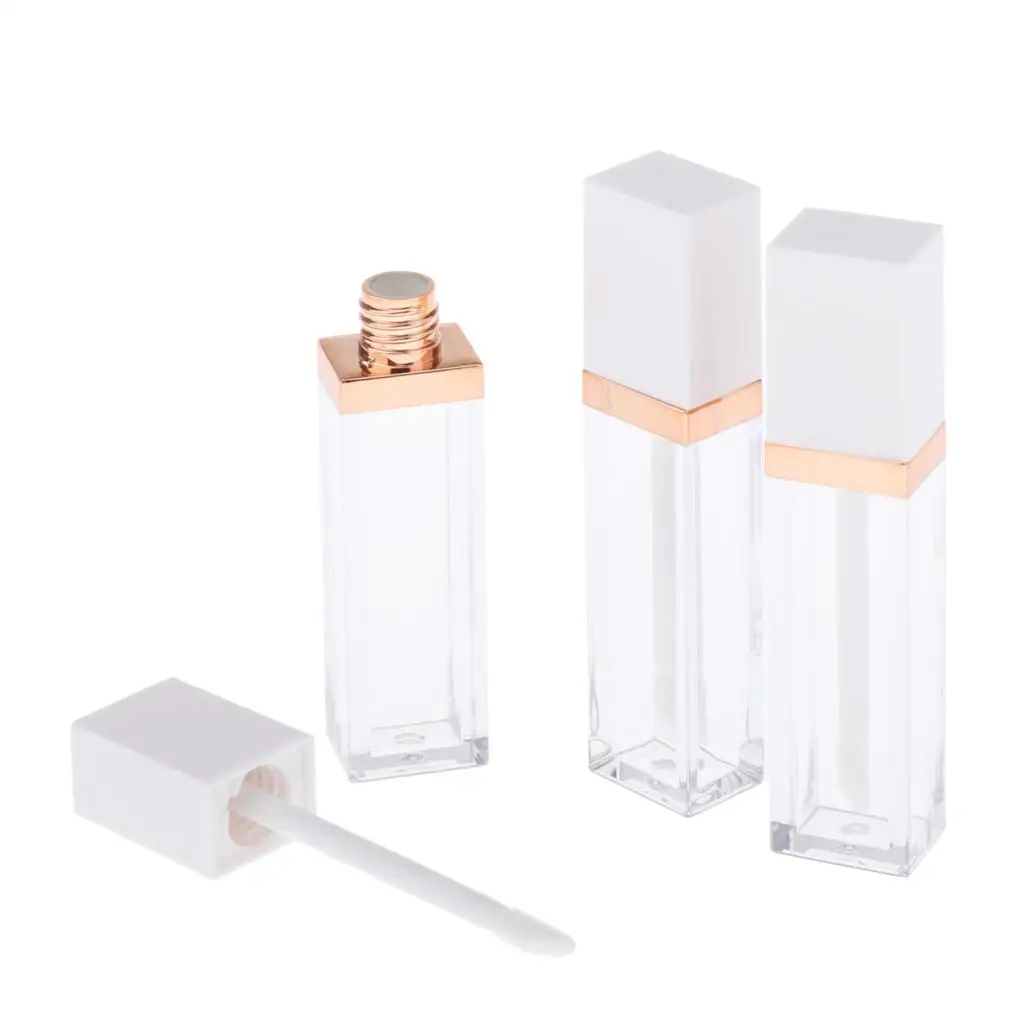 Mini tubka błyszczyk do ust (3PCS × 7ML)-pusty kosmetyk z tworzywa sztucznego balsam do ust butelek