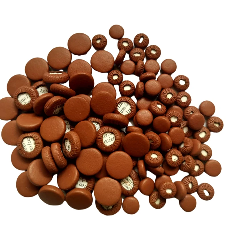 

30Pcs Goat Leather Sax Pads Various Sizes Metal Resonator for Alto Tenor Soprano Baritone Sax Repair Parts
