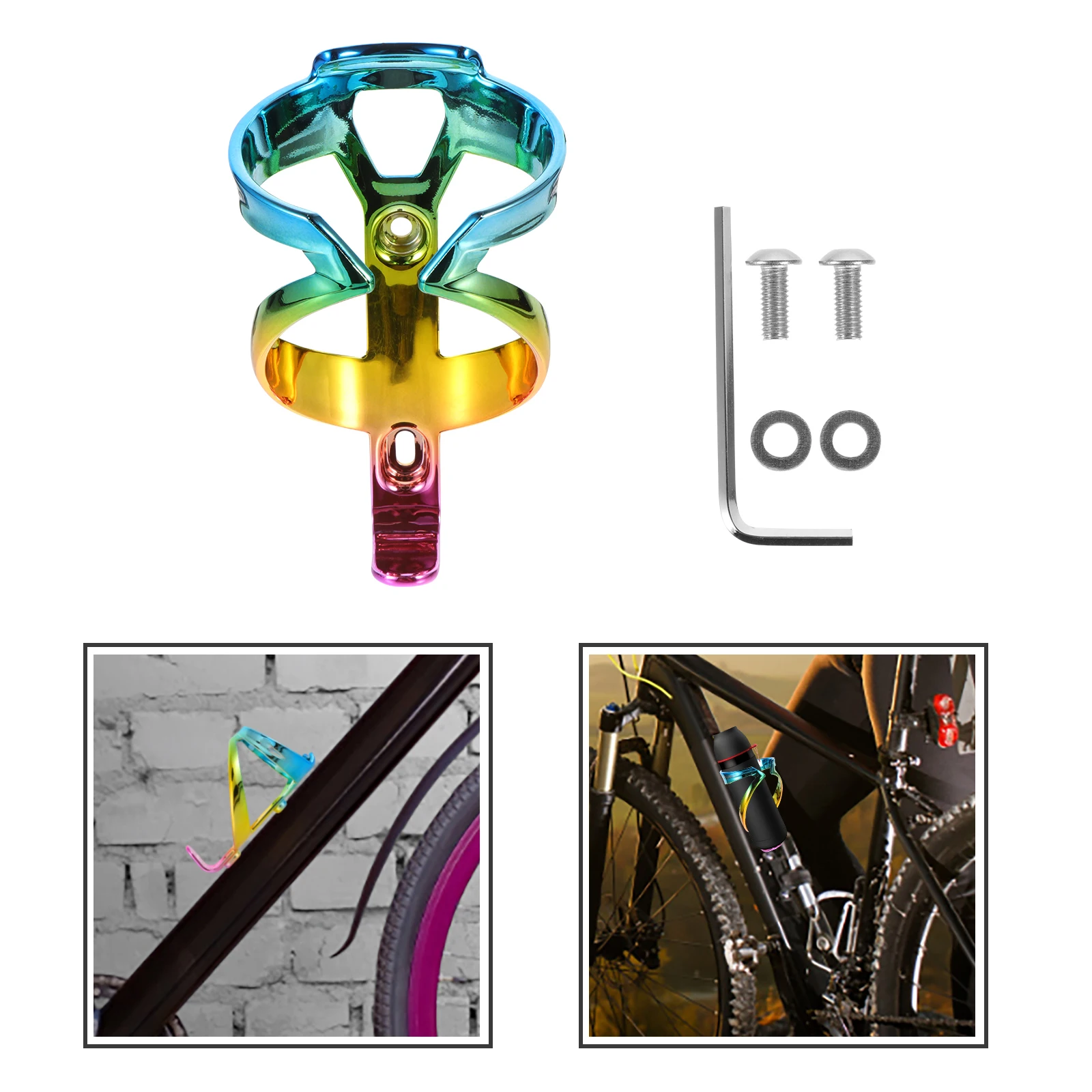 

Bike Water Bottle Holder Durable Cycling Bottle Rack Electroplated Mountain Bike Cup Stand Outdoor Riding Storage Shelf