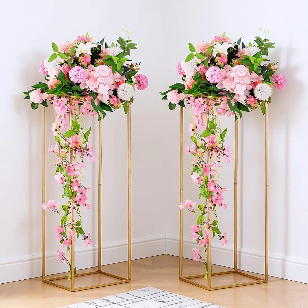 

Gold 31.5 Tall Centerpiece Stand for Wedding Table Floral Center Pieces with Home Decoration Party Event, 2 PCS