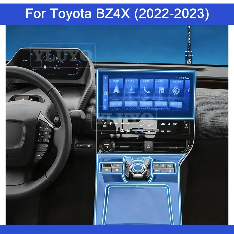 

For Toyota BZ4X 2022-2023 Car Door Center Console Media Dashboard Navigation TPU Anti-scratch Protector Film Car Accessories
