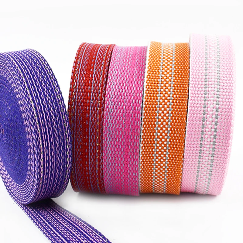 

5/10M 20-34mm Cotton Ramie Webbing for Bag Strap Belt Jacquard Band Decorative Ribbons DIY Sewing Biasband Clothing Accessories