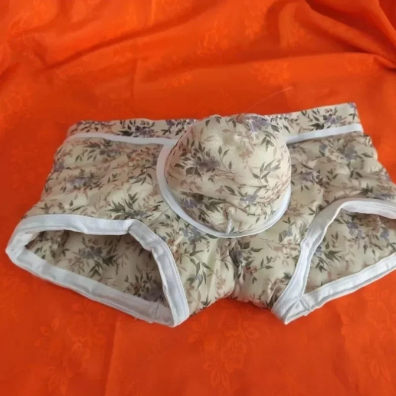 

BF Handmade Men's Sexy Cotton Boxers Shorts Bulge Pouch Panties Sissy Filled Cotton FKK Live Show Dance Sexy Costume Fetish