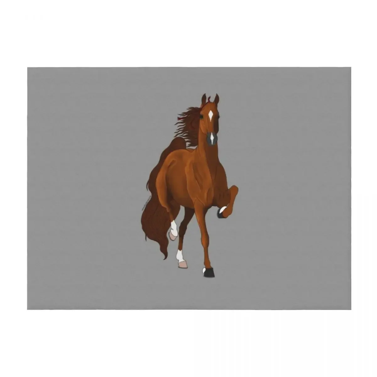 

Chestnut American Saddlebred Horse Throw Blanket For Sofa Thin Warm valentine gift ideas For Decorative Sofa Blankets