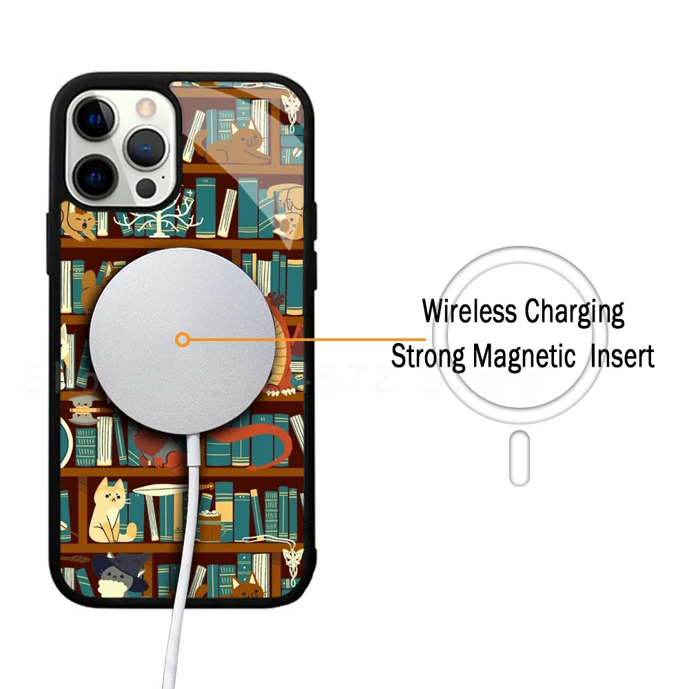 Library Of The Ring Phone Case For IPhone 15 14 13 Pro Max 11 Mini Alex Mirror For Magsafe Wireless Charging Cover image 6