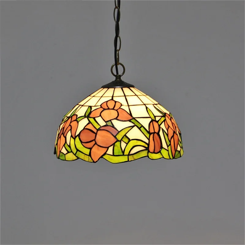 SOFITY Tiffany Pendant Light Contemporary LED Lamp Fixtures Decorative For Home Dining Room