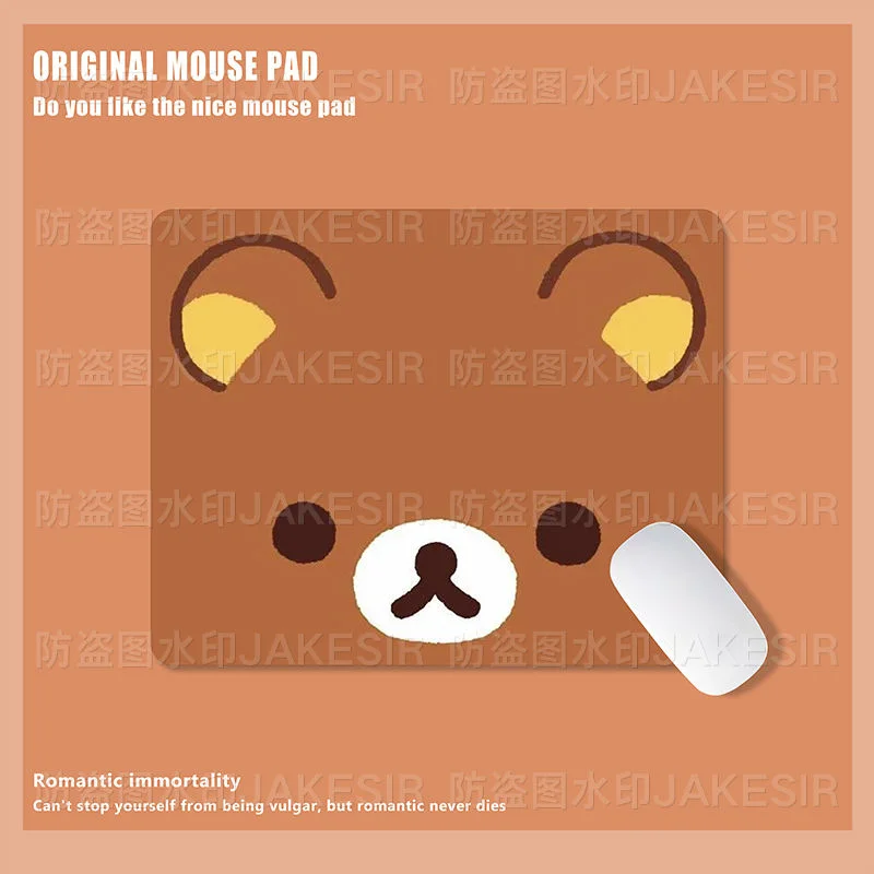 جميل Rilakkuma الكرتون الوسادة الصغيرة XS المطاط ماوس الوسادة لألعاب الكمبيوتر سطح المكتب الديكور مكتب ماوس حصيرة Deskmat البساط مخيط حافة