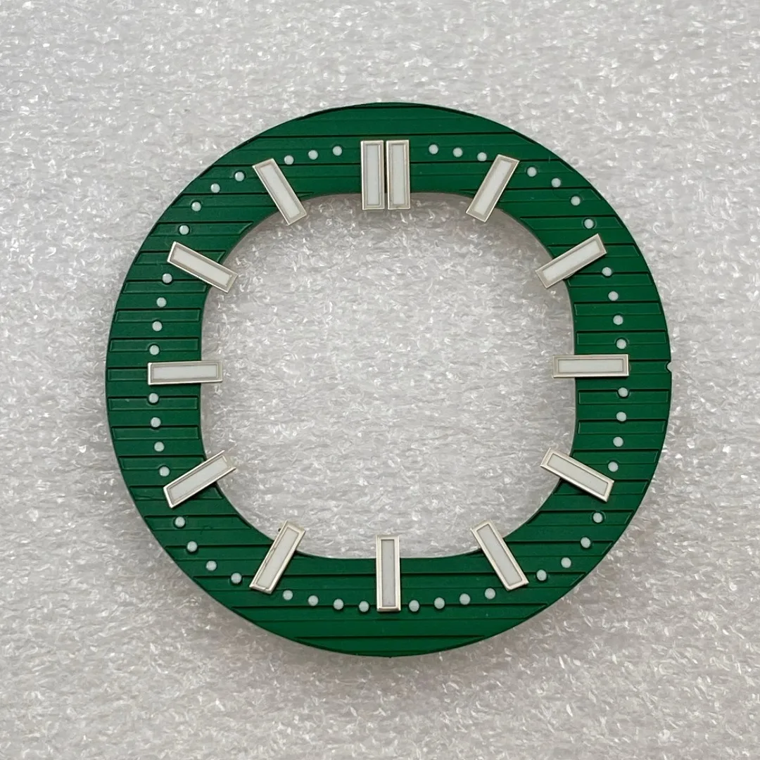 قرص NH38 معدل جديد مجوف نوتيلوس أخضر حرفي مضيء 30.5 ملم مناسب لآلات NH38 NH70 #5