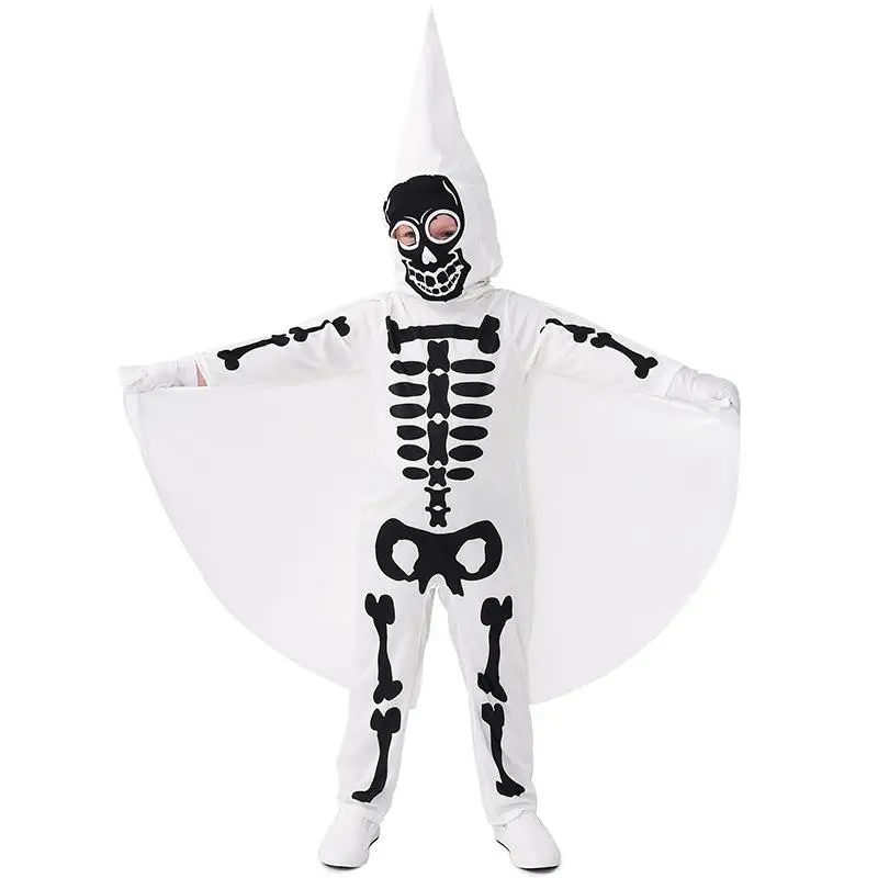 loween Costume cosplay scheletro performance transfrontaliera per bambini Bone Ghost Par Outfit Par Performance Dr up