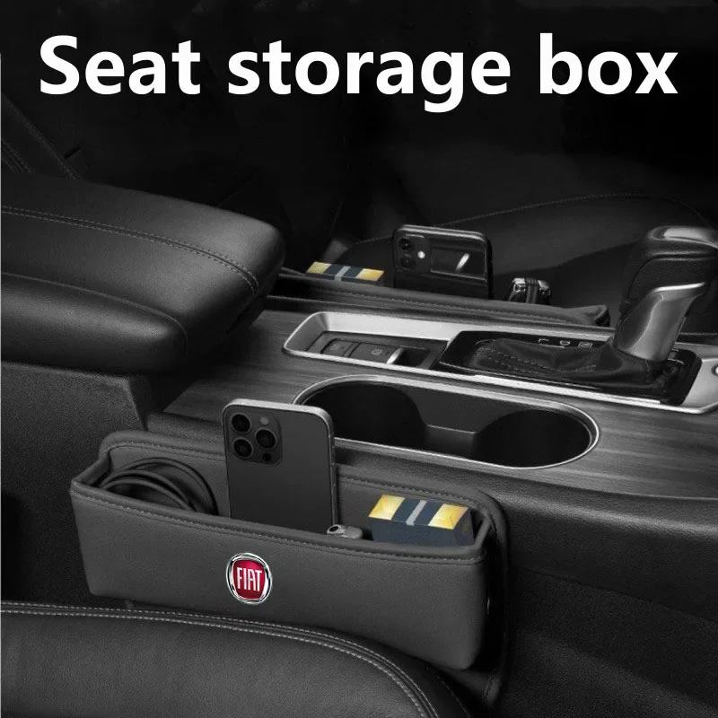 Multifunction Car Seat Gap Organizer Seat Crevice Slot Storage Box for FIAT Abarth 500 Panda Bravo Punto Ducato Freemont Tipo