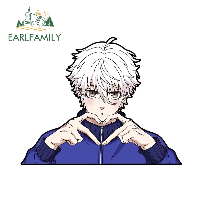 

EARLFAMILY Bachira Meguru Peeker Football Boy Car Accessories Anime Stickers Personality Decal Rear Windshield Vinyl Decoration