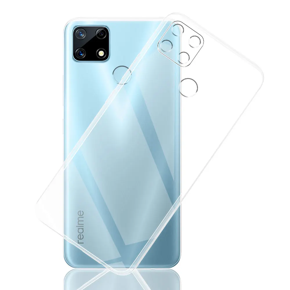 Dla Oppo Realme C25 Case Ultra cienka silikonowa miękka TPU przezroczysta tylna obudowa dla Realme C25s C25Y Coque dla Realme C25 Fundas