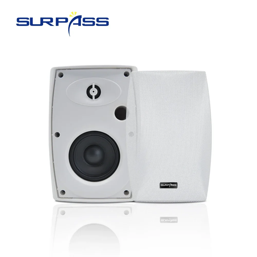 4\'\' 20W Wall Mount Speaker System Bluetooth Wall Speaker Built-in Class D Digital Amplifier Active Music Speaker for Classroom