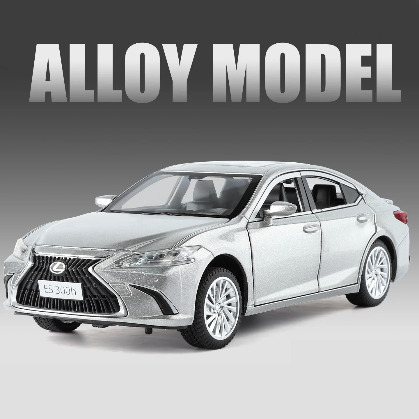1:24 ES300 ES300h Alloy Car Model Sound and Light Pull Back Children's Toy Collectibles Birthday gift