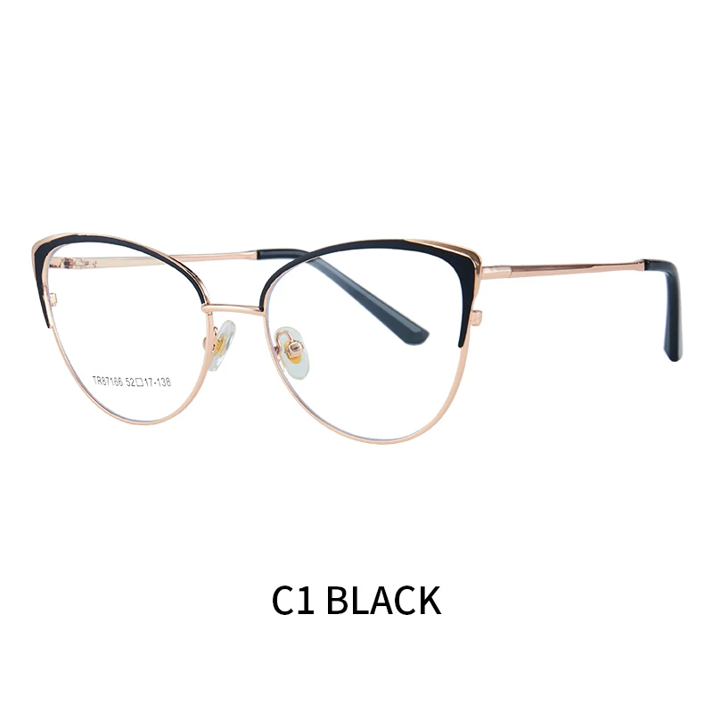 JMISUS Fashion Cateye Prescription Glasses Myopia Eyewear Metal Optical Eyeglasses for Women Anti Blue Light/Photochromic