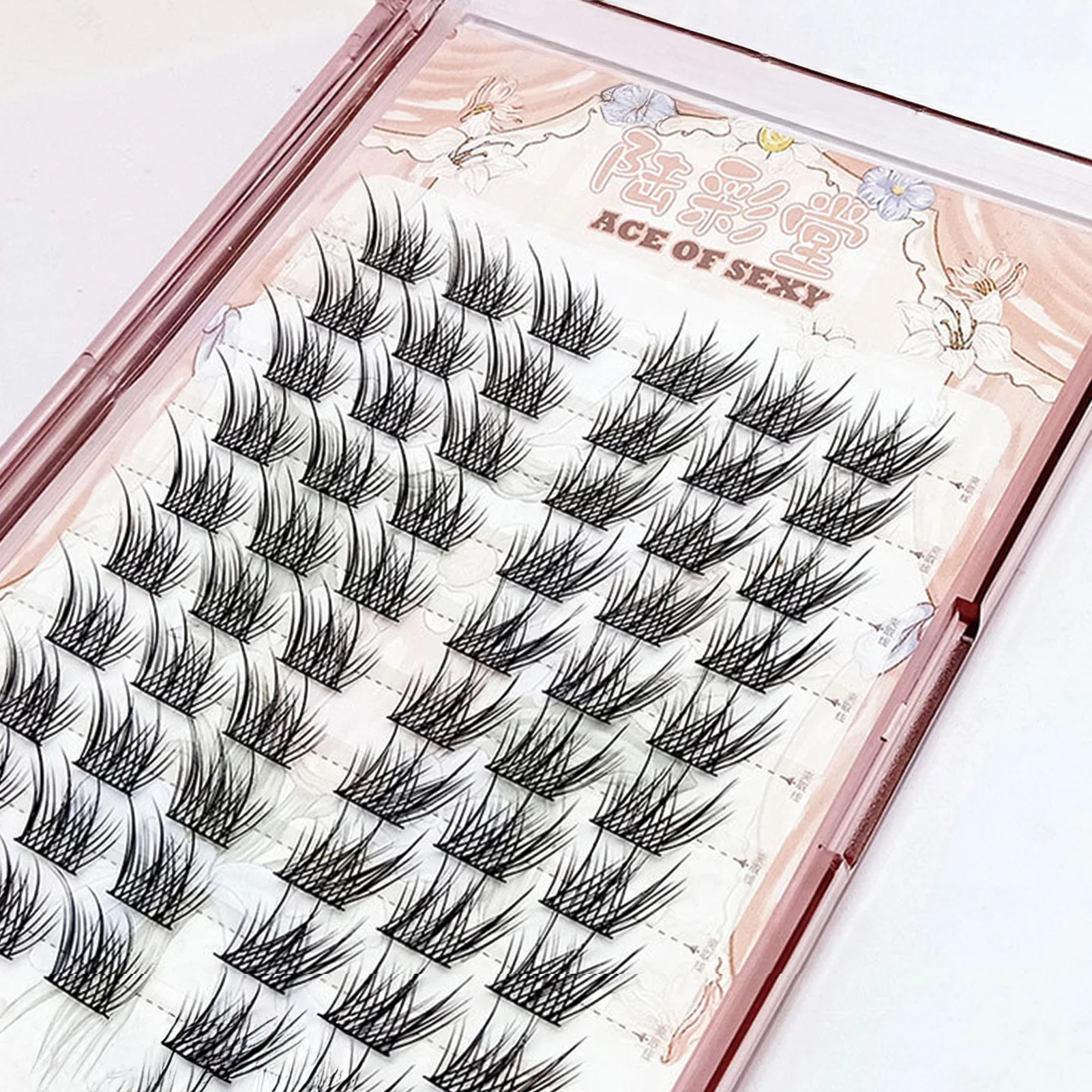 Extensiones de pestañas DIY, pestañas postizas de flores, color negro, 0,05mm, 9-13mm, pestañas postizas mezcladas con rizo C para mujer, maquillaje Natural