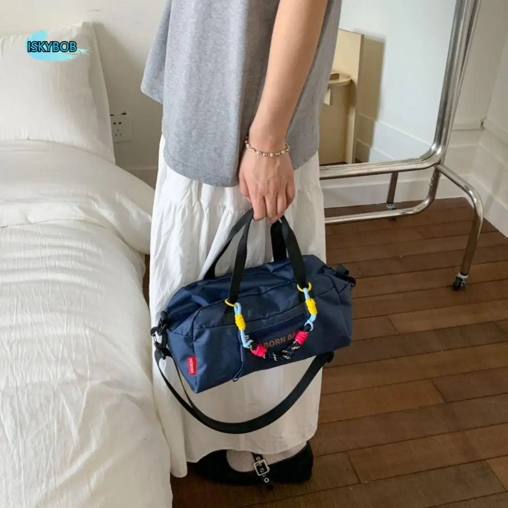 

Simple Lightweight Bowling Bag Large Capacity Leisure Nylon Crossbody Bag Casual Adjustable Strap Women's Handbags Sports