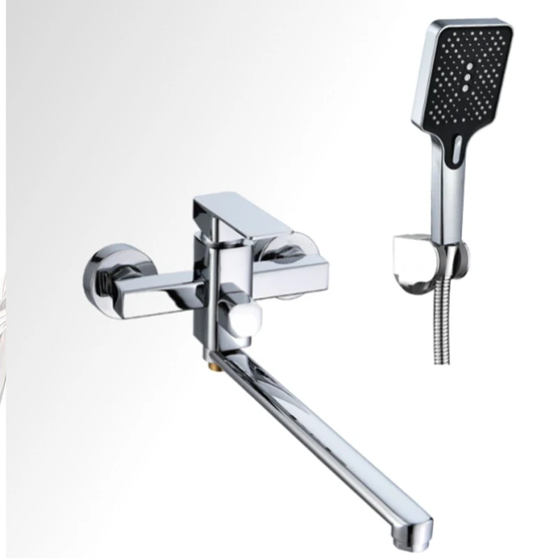 

Bath faucet Hot and cold shower Extended tube Rotatable tub set Faucet