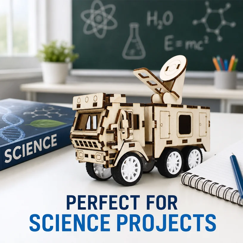 DIY Houten Radarauto STEM Wete - Science Project Physics recensie en prijs
