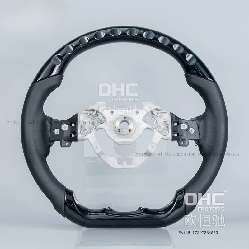 Suitable for 23-25 Nissan Nismo 400Z, piano black flat-bottom sports steering wheel replacement