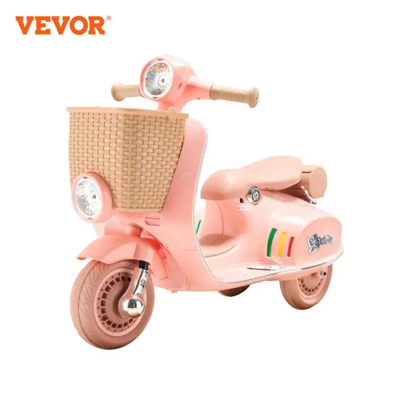 VEVOR-motocicleta eléctrica con batería de 6V para niños, triciclo con velocidad de hasta 2mph, juguetes para regalo