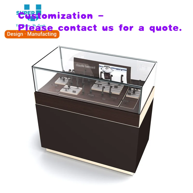

custom.Name Brands Retail Display High End Wooden Watch Shop Counter Design Custom Wristwatch Display Showcase