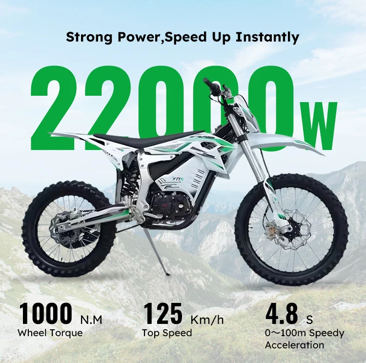 22000W 125km/h 150Km Range Electric Motorcycle4 Speed and Reverse Gear Best Ebike Mountain