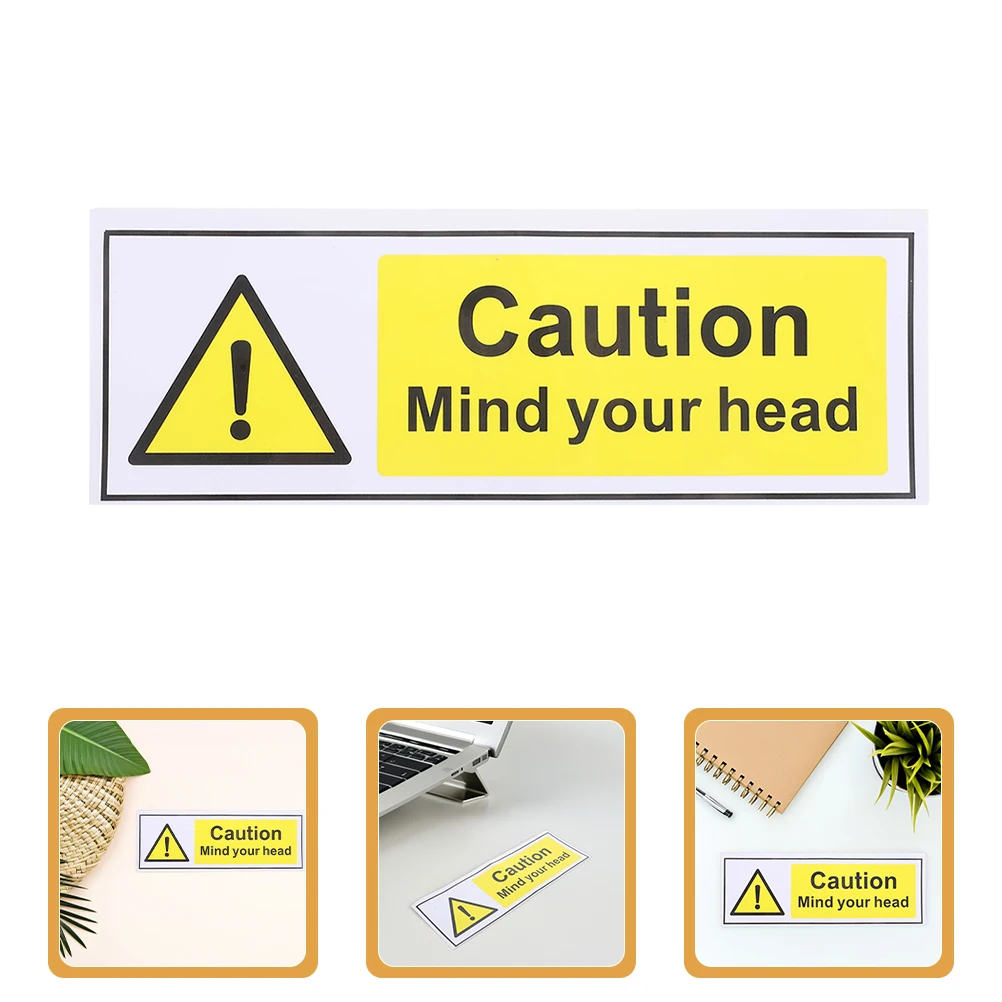 

2Pcs Safety Stickers Self Adhesive Waterproof PP Synthetic Paper Warning Signs Health Caution Folder Labels