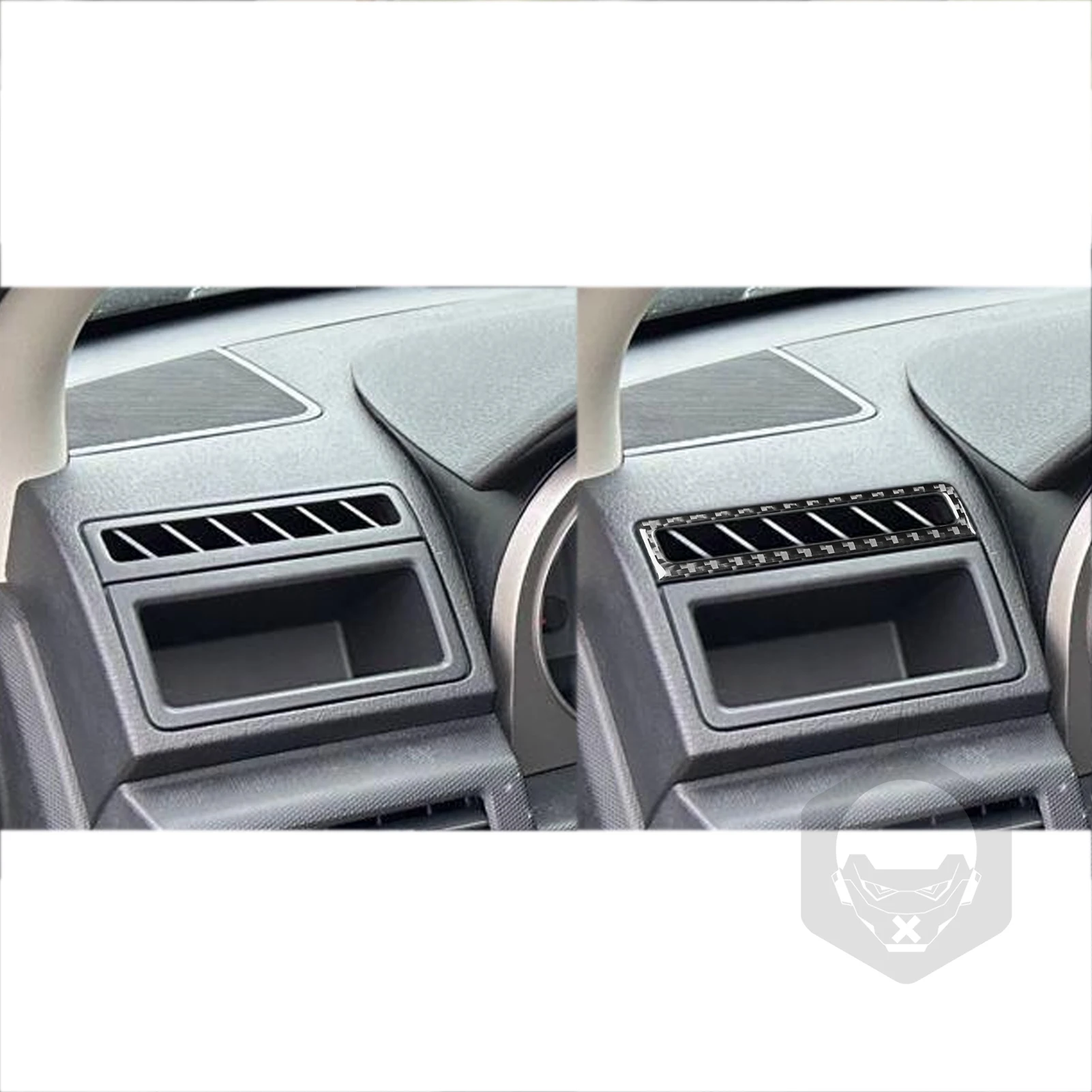 For Dodge Avenger 2008-2010 Real Carbon Fiber Defroster Vent 2PCS Car Interior Decoration Accessories Styling Trim Cover Sticker