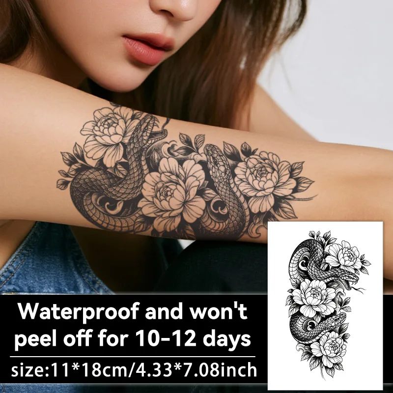 

Временная татуировка-наклейка, водонепроницаемая, долговечная, для мужчин и женщин, для рук и ног