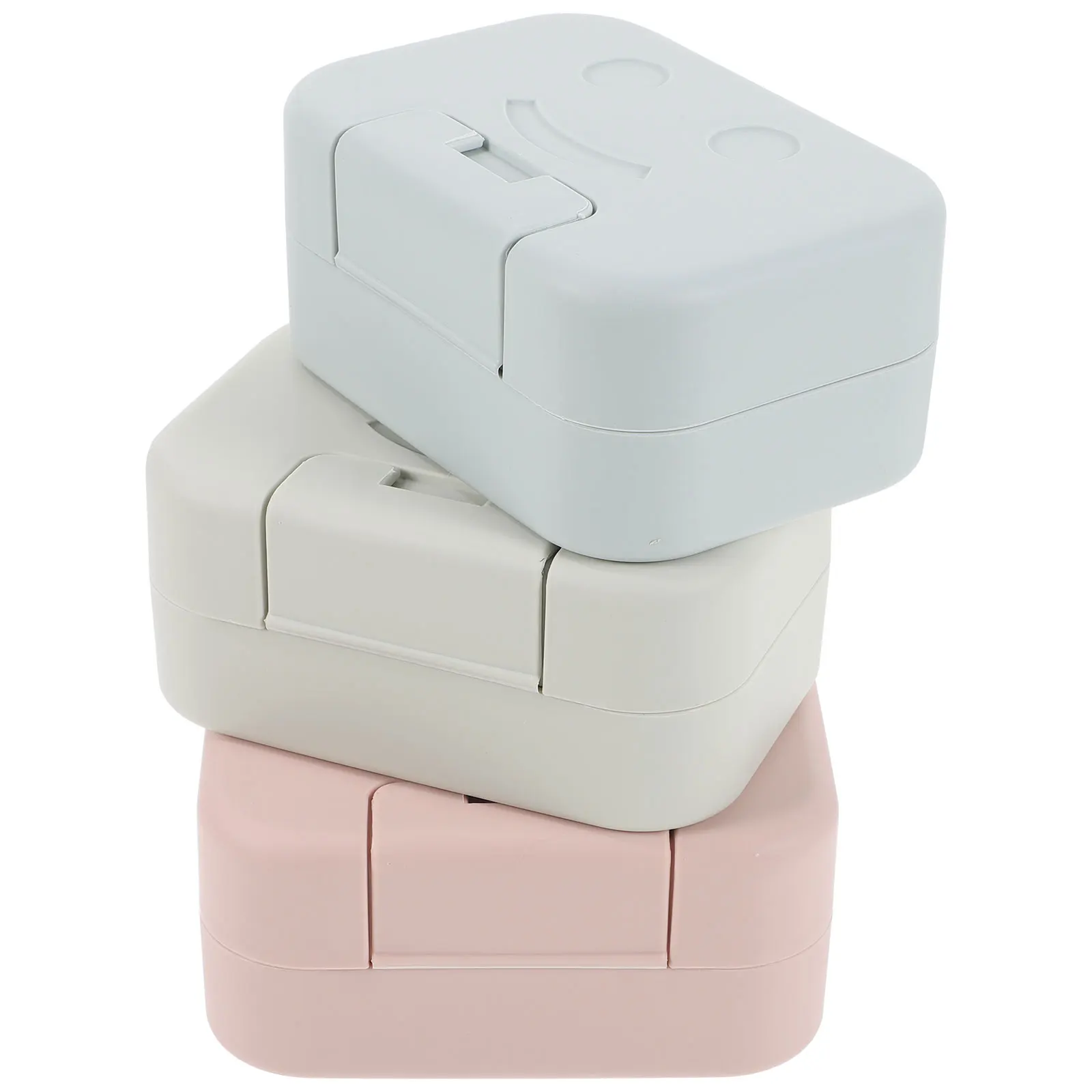 

3 Pcs Shampoo Portable Soap Box Travel Case Plastic Tin Container for Traveling