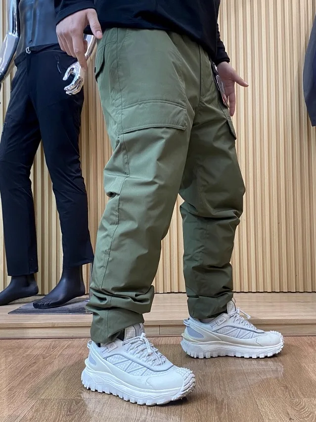 الدفء تعكس في الهواء الطلق الرجال أسفل السراويل 90 الأبيض Du أسفل الشتاء في الهواء الطلق طماق الشباب السراويل الطويلة غير رسمية ألياف البوليستر