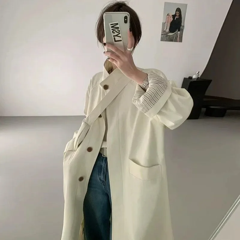 

Модный длинный плащ для женщин, весна-осень, Новое поступление, пальто Sobretudo Feminino, плащ, зимняя одежда для женщин