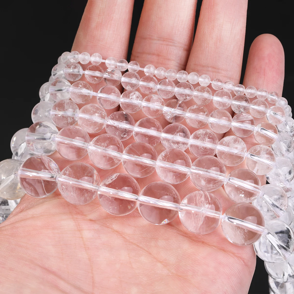 

AAA Natural Clear Quartz Beads Round Spacer White Crystal For Jewelry Making Bracelet Necklace DIY Accessory