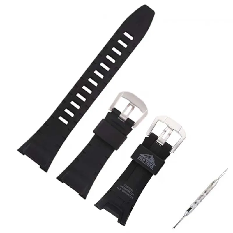 Akcesoria do zegarków Żywiczny pasek do zegarka Klamra do PRG-110 PRW-1300Y Sportowy wodoodporny gumowy pasek