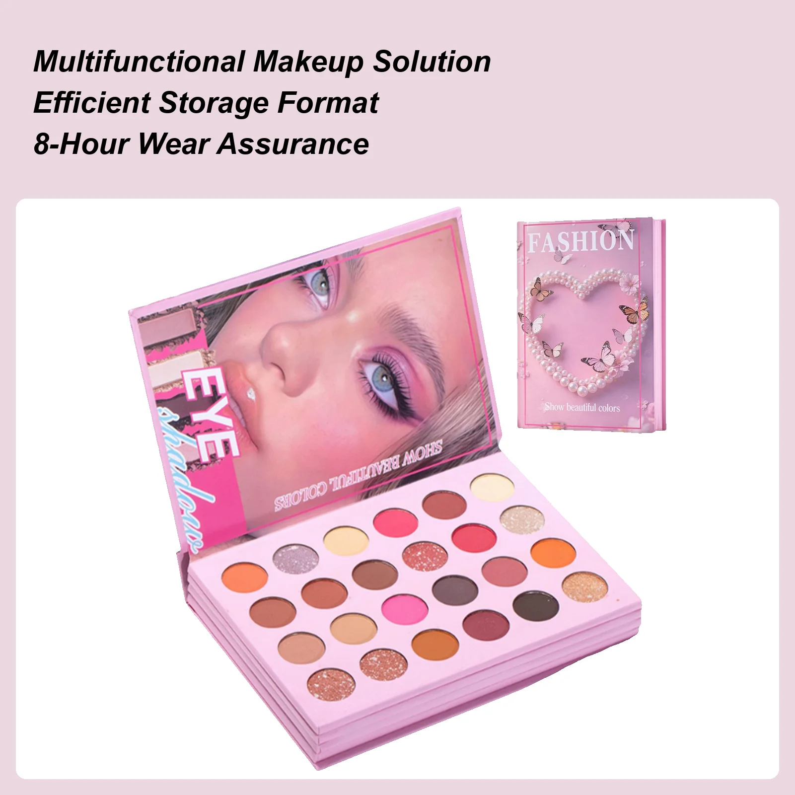 24 لونًا من ظلال العيون و6 ألوان من لوحة مكياج تحديد وتسليط الضوء على أحمر الخدود، متعددة الوظائف لمكياج الوجه #1