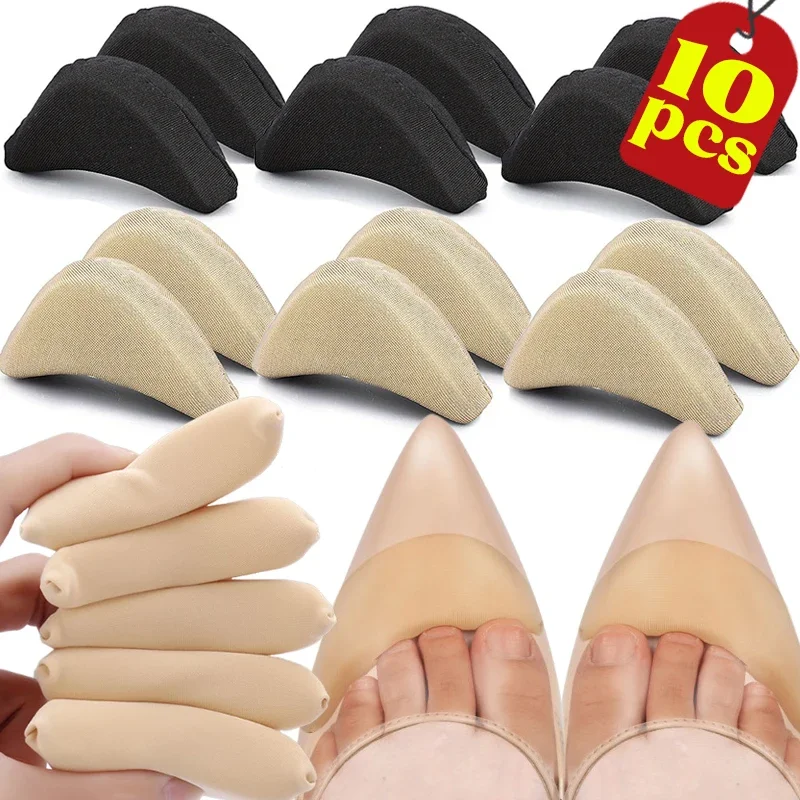 Soft Toe Plug Women High Heel Pain Relief Insert Shoe Palm Cushion Toe Front Filler Sponge Forefoot Pad Adjustable Sizes Insoles