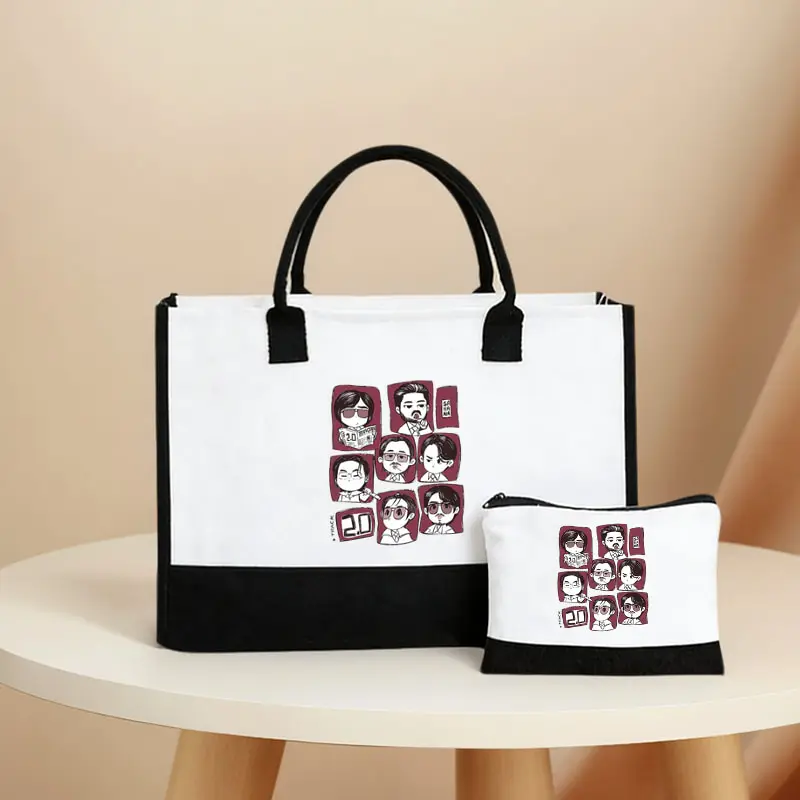 

Arirang World Tour 2026 Tote Bag and Makeup Bags Combination Spacious Durable Color with Frame for Kpop Fan Gift Handbag ﻿ ﻿