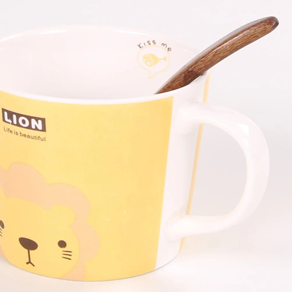 

4pcs 14Cm Coffee Stirring Spoon Natural Wood Soup Rice Cereal Vintage Wooden Flatware Dessert Spoon Kitchen Utensil