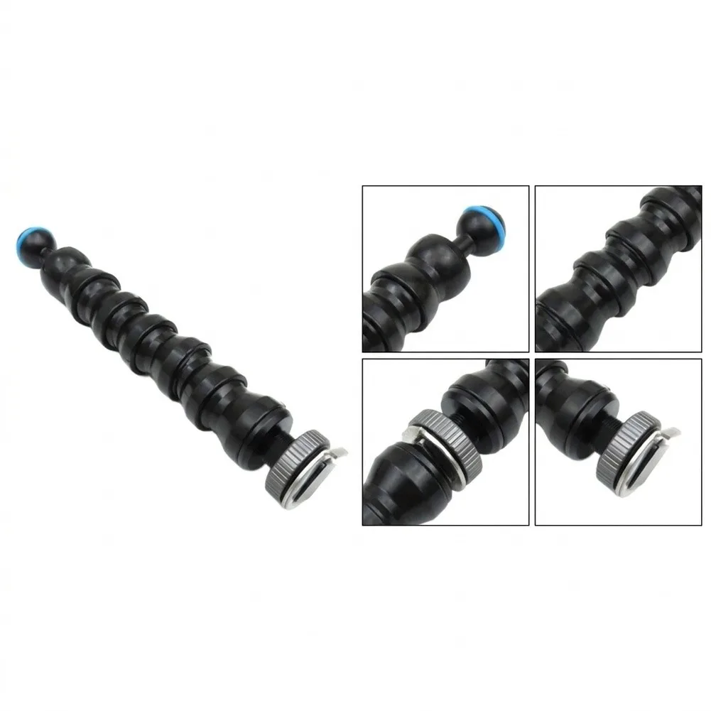 Ball Head and Hot Shoe Compatible Flexible Light Arm for Underwater Camera Mounting Systems with Resistant SS316 Build