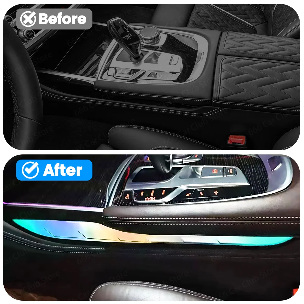 Crystal Saddle Light Ambient Interior Lighting Kit for BMW 7 Series G11 G12 2016-2022 LED Mood Lights